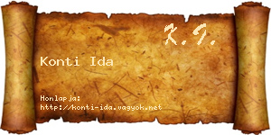 Konti Ida névjegykártya